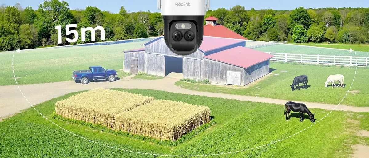 Reolink TrackMix LTE Plus 2 מצלמת אבטחה סולארית 4G עם שתי עדשות