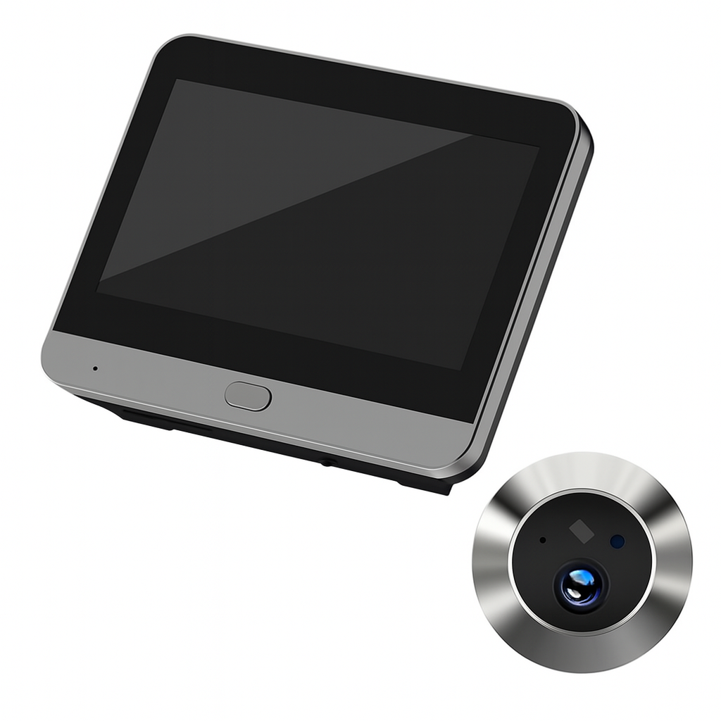 עינית דלת דיגיטלית עם מסך 4.3 אינץ' וחיבור WiFi – צפייה חכמה באורח לפני הפתיחה | T.R.P אלקטרוניקה