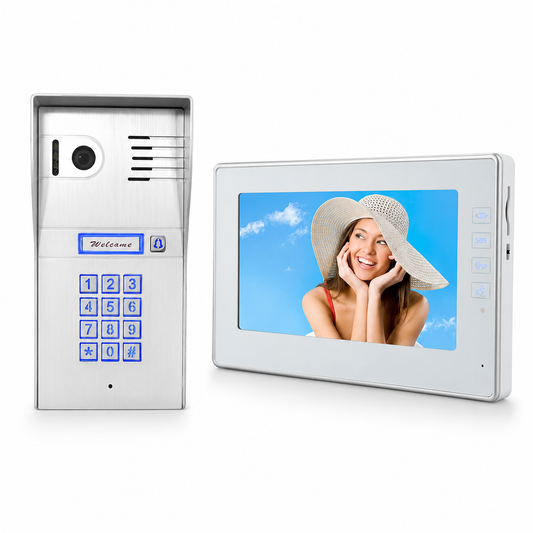 קיט אינטרקום NETVIIL 2C-901 על הטיח עם מסך 7 אינץ' וקודן