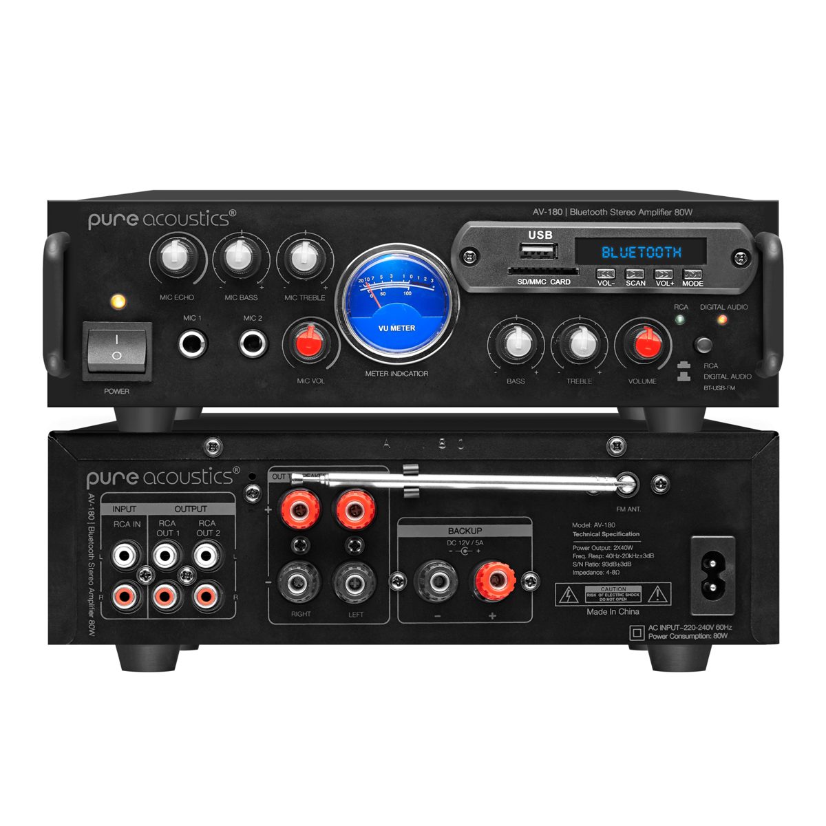 av 180 pure acoustics bluetooth stereo amplifier front back XL sec 2 min