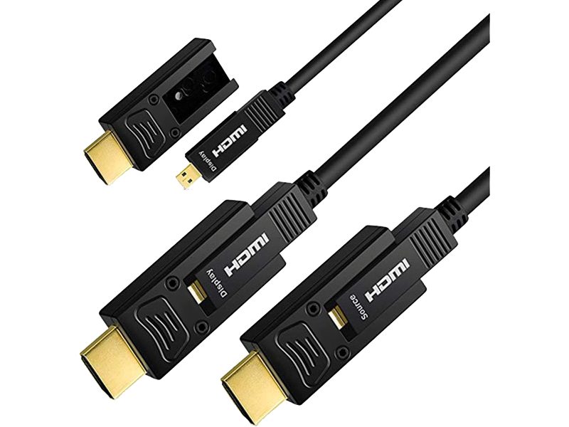 כבל HDMI ע”ג סיב אופטי, ראש פריק, 15 מטר