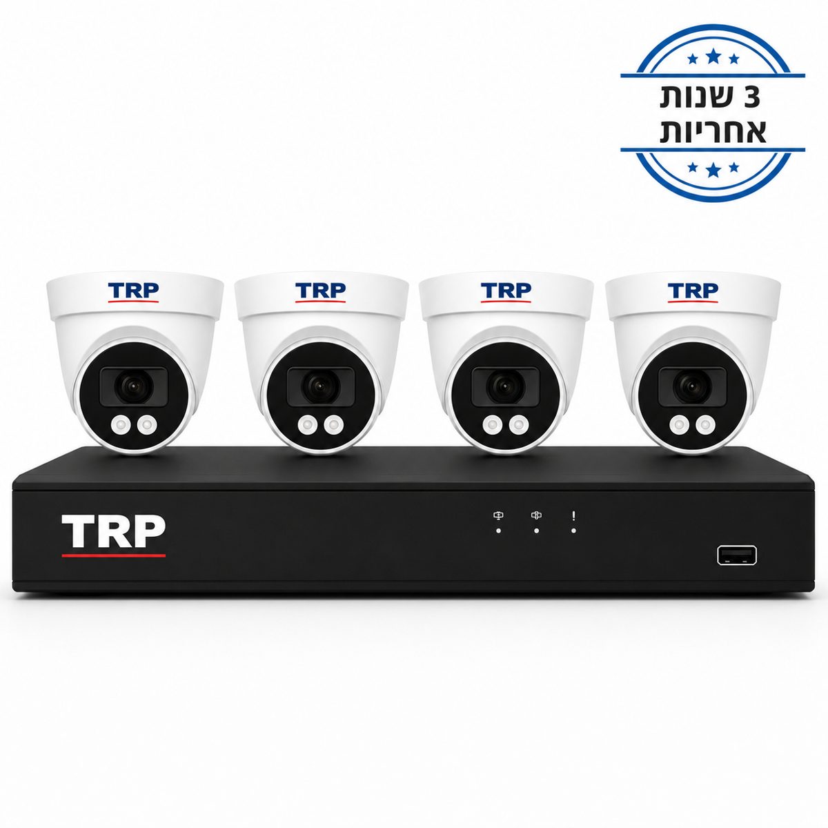 ezcam קיט מצלמות IP 4MP עם מיקרופון וראיית לילה צבעונית